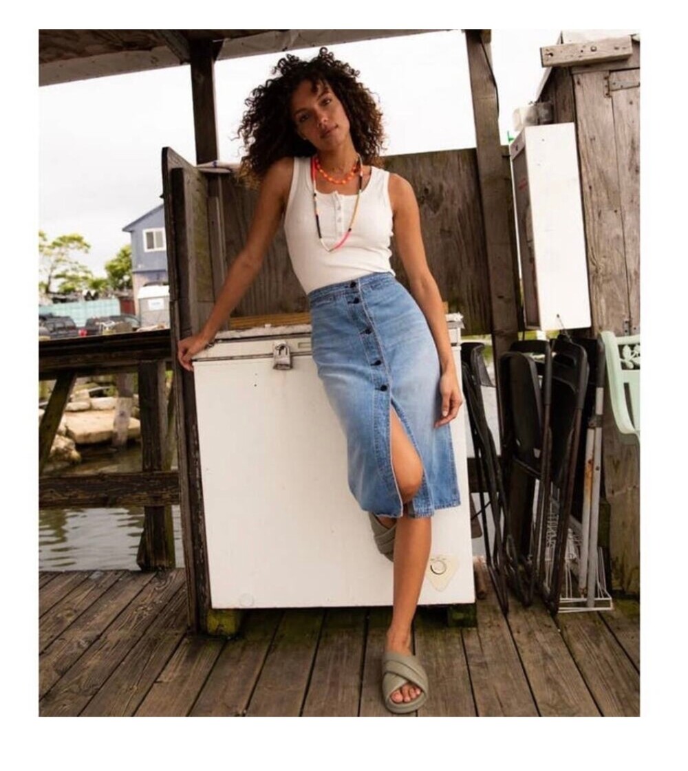 ASKK NY Brighton denim skirt new size 25 - Picture 2 of 7